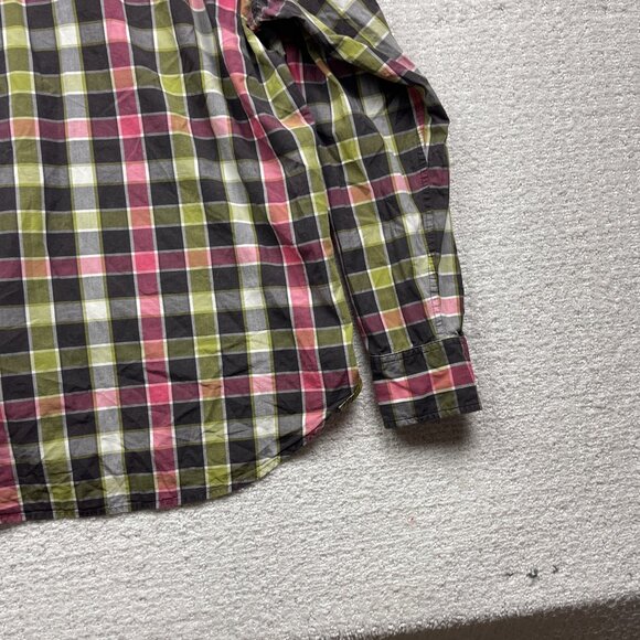 Robert Graham Men's Size L Pink / Green The Freshly Laundered Button Up Shirt - Picture 12 of 13